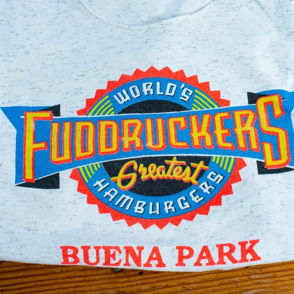 Vintage 90's Fuddruckers Buena Park T-shirt Size L - Picture 6 of 7